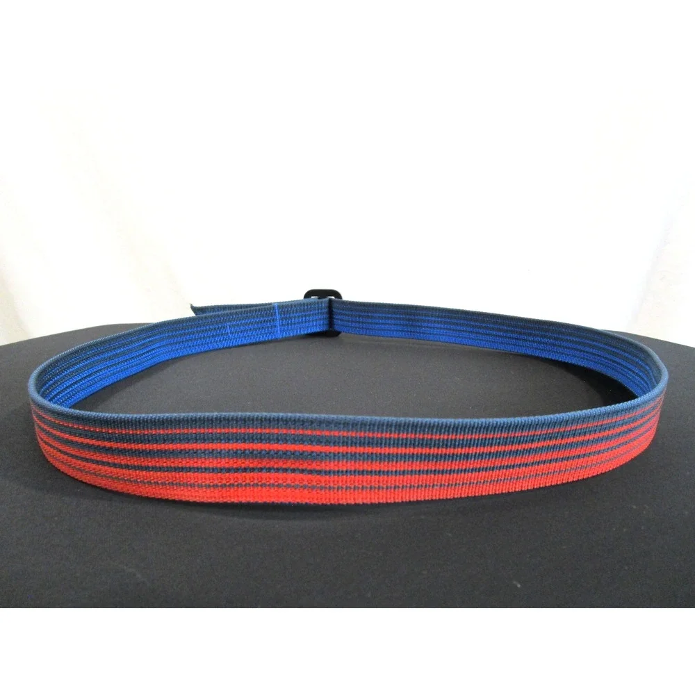 Rare Patagonia Friction Belt Reversible Blue/Red Striped Webbing Nylon OS